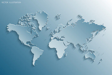Fototapeta na wymiar World map.
