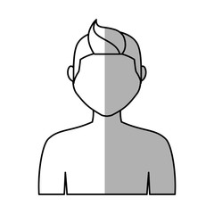 man cartoon icon over white background. vector illustration