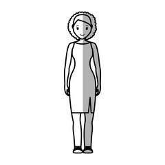 Woman wearing casual clothes cartoon icon over white background. vector illustration