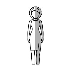 Woman wearing casual clothes cartoon icon over white background. vector illustration