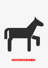 Cartoon horse icon, Vector