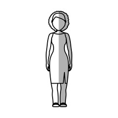 Woman wearing casual clothes cartoon icon over white background. vector illustration