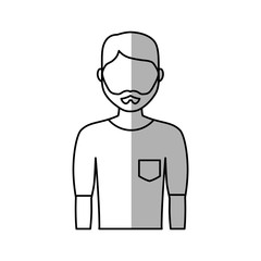 man cartoon icon over white background. vector illustration