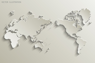 Fototapeta na wymiar World map paper.
