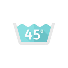 Flat icon - Washing Temperature