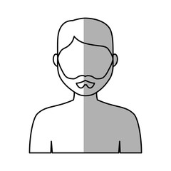 man cartoon icon over white background. vector illustration