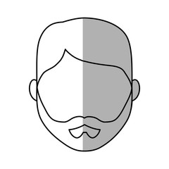 man face cartoon icon over white background. vector illustration