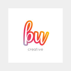 BU logo, vector. Useful as branding symbol, app icon, alphabet element, clip-art.