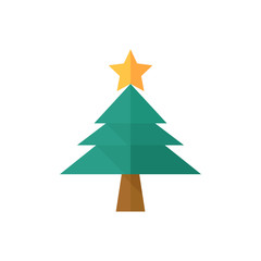 Flat icon - Christmas tree