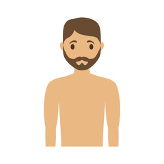 man cartoon icon over white background. colorful design. vector illustration