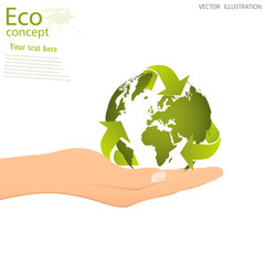 The concept of ecology, save the planet.