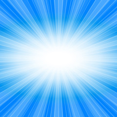 Blue color burst background.