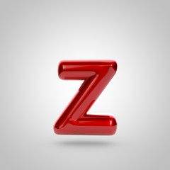 Metallic paint red letter Z lowercase