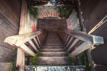 Old wooden stairs