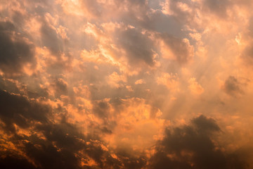 The evening sky and clouds