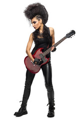 Fototapeta premium Young woman rock artist