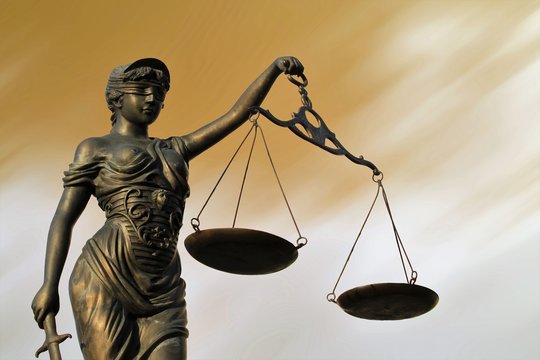Justitia poetic justice / Justitia is a personification of justice