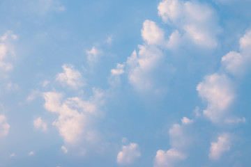 The evening sky and clouds