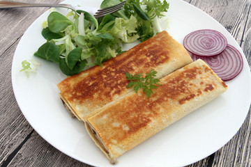 crêpes aux champignons