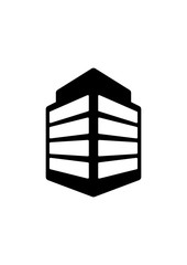 3D building icon, Vector