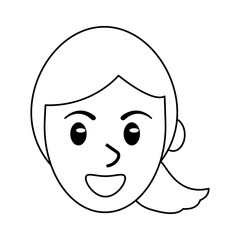 Fototapeta premium face female avatar outline vector illustration eps 10