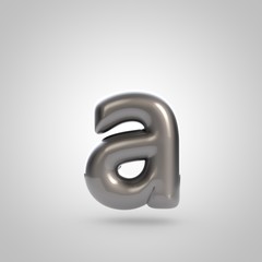 Metallic paint silver letter A lowercase