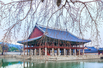 Gyeongbok or Gyeongbokgung palace in Seoul City, Seoul, South Korea.