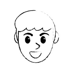 sketchy face woman comic design vector illustration eps 10