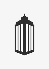 Skyscraper building icon, Vector