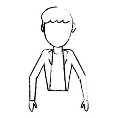 sketchy man male faceless design vector illustration eps 10