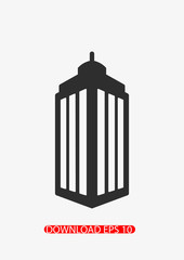 Skyscraper building icon, Vector