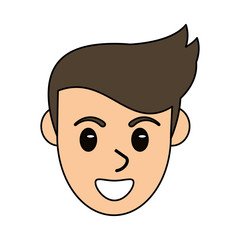 cartoon head face man male design vector illustration eps 10