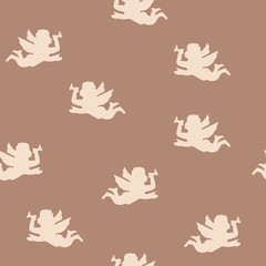 Seamless pattern with angels
