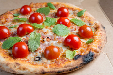 tasty pizza on a the table