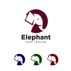 circle with negatif elephant logo