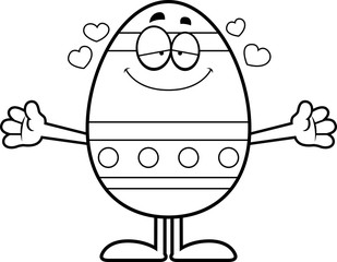 Cartoon Easter Egg Hug