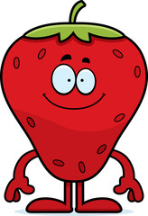 Happy Cartoon Strawberry