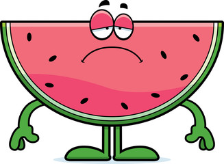 Sad Cartoon Watermelon