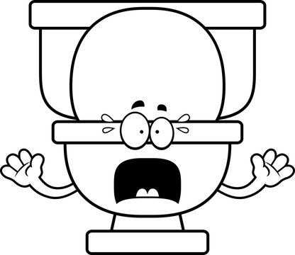 recommend clip art: Scared Cartoon Toilet