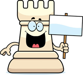 Cartoon Chess Rook Sign