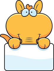 Cartoon Aardvark Sign