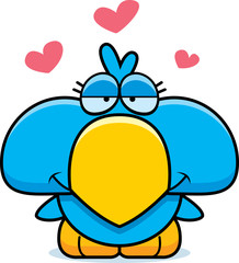 Cartoon Blue Bird Love