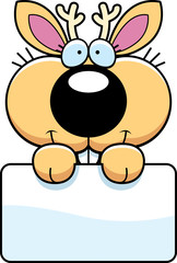 Cartoon Baby Jackalope Sign