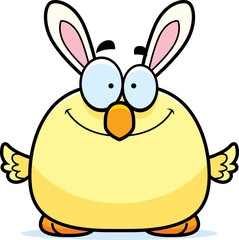 Smiling Cartoon Easter Bunny Chick