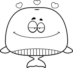 Cartoon Whale in Love