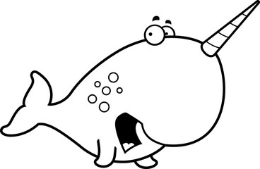 Scared Cartoon Narwhal © corythoman