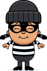 Smiling Cartoon Little Burglar