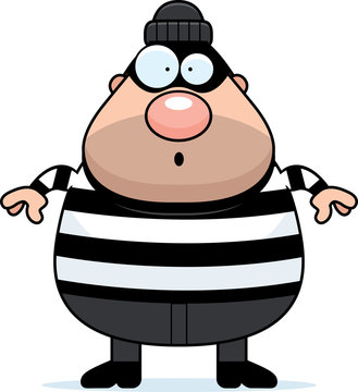 recommend clip art: Surprised Cartoon Burglar