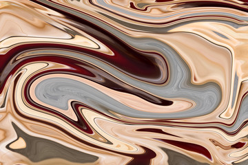 Chocolate background with liquify effect, Abstract image