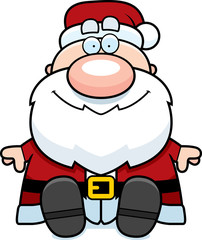 Cartoon Santa Claus Sitting